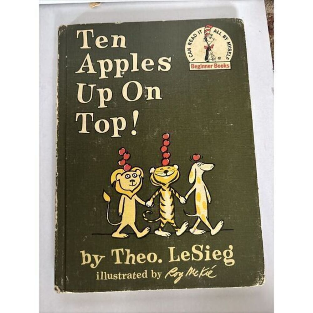 Ten Apples Up On Top HB Book by Theo LeSieg 1st Ed. 1961 Beginner Books Vintage